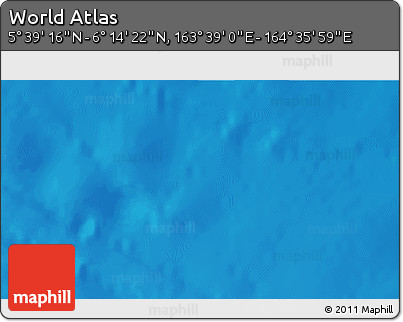 Physical 3D Map of the Area around 5° 56' 49" N, 164° 7' 30" E