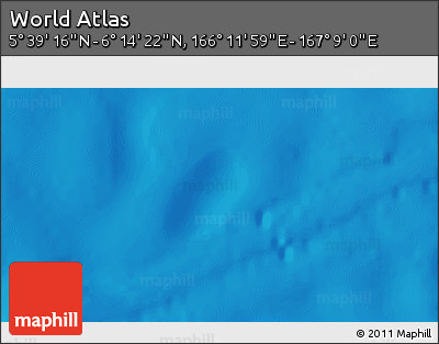 Physical 3D Map of the Area around 5° 56' 49" N, 166° 40' 30" E