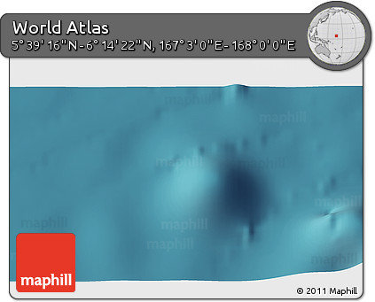 Satellite 3D Map of the Area around 5° 56' 49" N, 167° 31' 30" E
