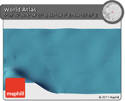 Satellite 3D Map of the Area around 5° 56' 49" N, 168° 22' 30" E