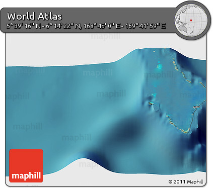 Satellite 3D Map of the Area around 5° 56' 49" N, 169° 13' 29" E