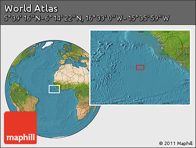 Satellite Location Map of the Area around 5° 56' 49" N, 16° 4' 29" W