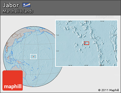 Gray Location Map of Jabor, hill shading