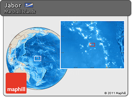 Shaded Relief Location Map of Jabor