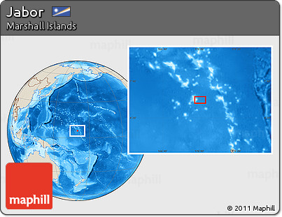 Shaded Relief Location Map of Jabor