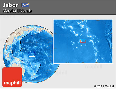 Shaded Relief Location Map of Jabor