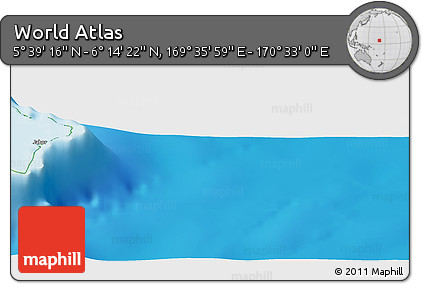 Physical Panoramic Map of the Area around 5° 56' 49" N, 170° 4' 29" E