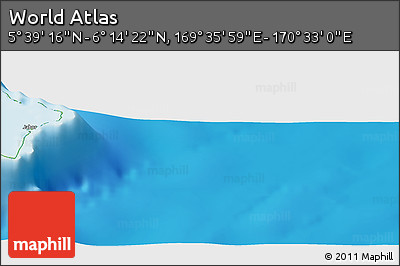 Physical Panoramic Map of the Area around 5° 56' 49" N, 170° 4' 29" E