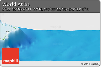 Physical Panoramic Map of the Area around 5° 56' 49" N, 170° 4' 29" E