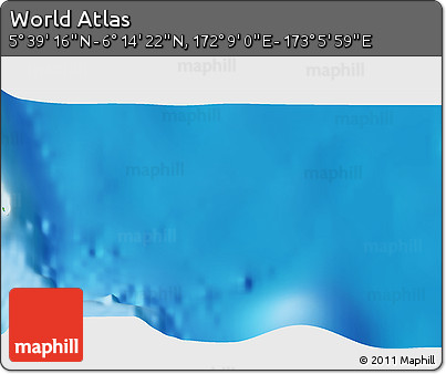 Physical 3D Map of the Area around 5° 56' 49" N, 172° 37' 30" E