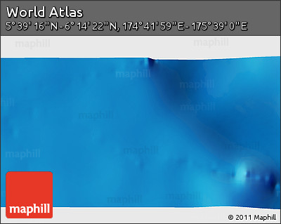Physical 3D Map of the Area around 5° 56' 49" N, 175° 10' 30" E