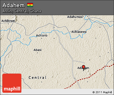 Shaded Relief 3D Map of Adahem