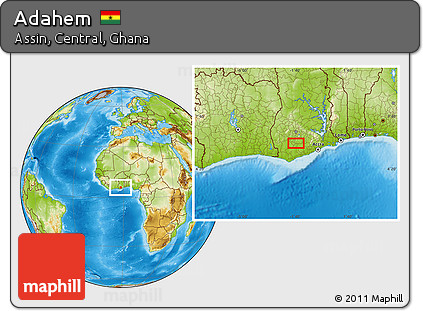 Physical Location Map of Adahem