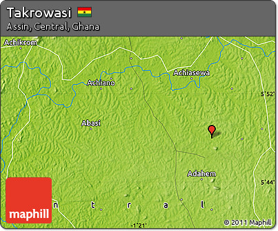 Physical Map of Takrowasi
