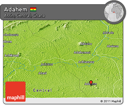 Physical Panoramic Map of Adahem