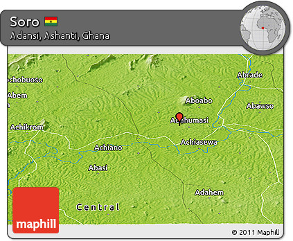 Physical Panoramic Map of Soro