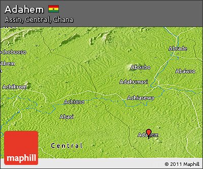 Physical Panoramic Map of Adahem
