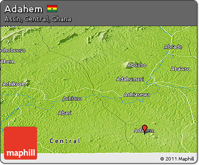 Physical Panoramic Map of Adahem
