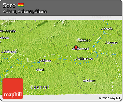 Physical Panoramic Map of Soro