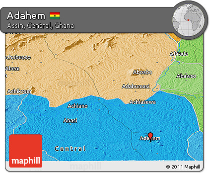 Political Panoramic Map of Adahem