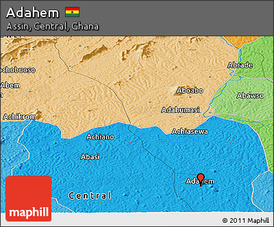 Political Panoramic Map of Adahem