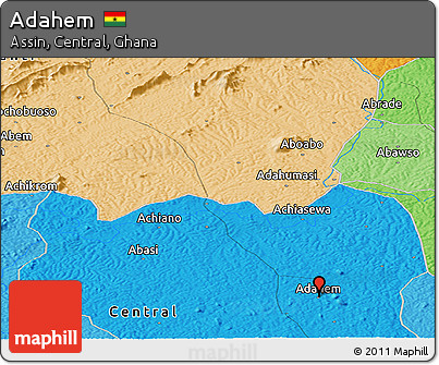 Political Panoramic Map of Adahem
