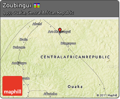 Physical 3D Map of Zoubingui