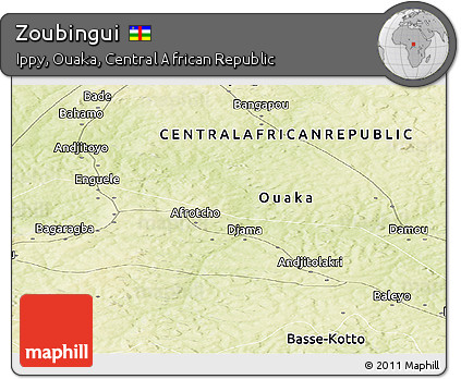 Physical Panoramic Map of Zoubingui