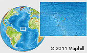 Physical Location Map of the area around 5° 56' 49" N, 31° 22' 30" W