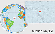 Political Location Map of the area around 5° 56' 49" N, 32° 13' 30" W