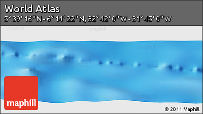 Physical Panoramic Map of the Area around 5° 56' 49" N, 32° 13' 30" W