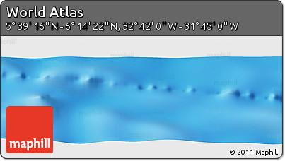 Physical Panoramic Map of the Area around 5° 56' 49" N, 32° 13' 30" W