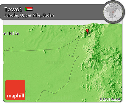Political 3D Map of Towot