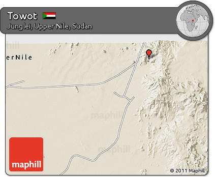 Shaded Relief 3D Map of Towot