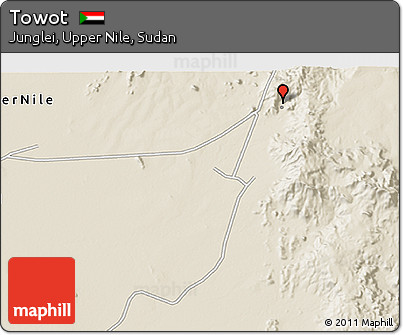 Shaded Relief 3D Map of Towot