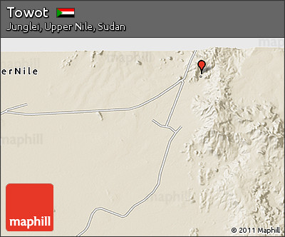 Shaded Relief 3D Map of Towot
