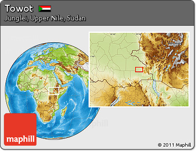Physical Location Map of Towot