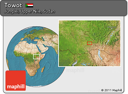 Satellite Location Map of Towot