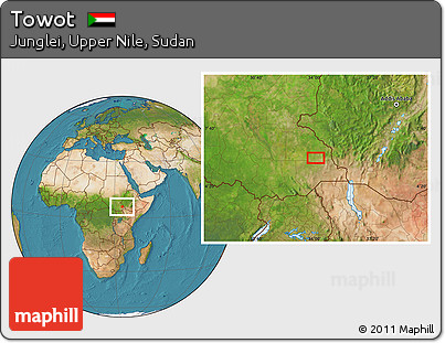 Satellite Location Map of Towot