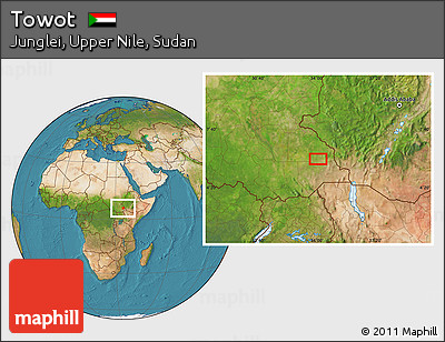 Satellite Location Map of Towot