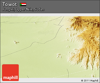Physical Panoramic Map of Towot