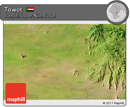 Satellite Panoramic Map of Towot