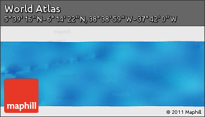 Physical Panoramic Map of the Area around 5° 56' 49" N, 38° 10' 29" W