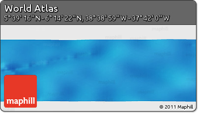 Physical Panoramic Map of the Area around 5° 56' 49" N, 38° 10' 29" W