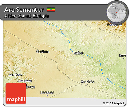 Physical Panoramic Map of Ara Samanter