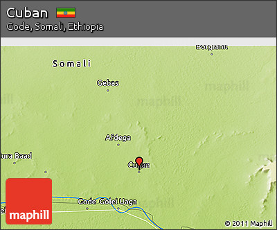 Physical 3D Map of Cuban