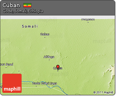 Physical 3D Map of Cuban