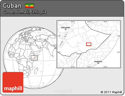 Blank Location Map of Cuban