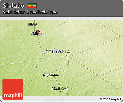 Physical Panoramic Map of Shilabo