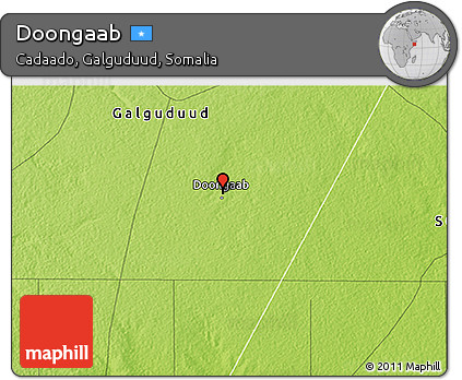 Physical 3D Map of Doongaab